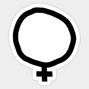 Minimal Female Gender Symbol Sticker